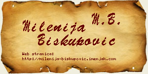 Milenija Biskupović vizit kartica